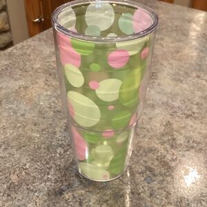 Tervis Green and Pink Polka Dot Tumbler